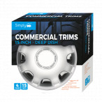 Image for Simply SWT154-15 - 15 In Brawn Commercial Wheel Trim Set