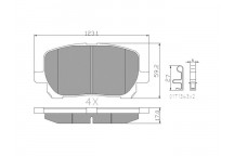 BRK PAD SET FT TOYOTA 01-10