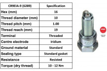SPARK PLUG CR9EIA-9 BIKE PLUG