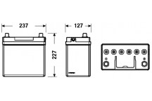 2YR EXIDE BATTERY WITH ADPTR 80-23