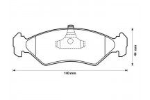 BRK PAD SET FT FORD MAZDA 89-08