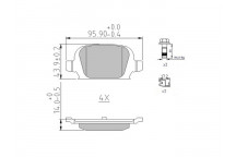 BRK PAD SET R VAUXHALL 99-10