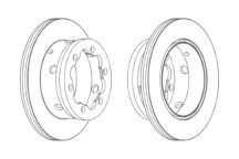 SGL BRK DISC R MERC SPRINTER VW LT 96-06