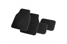 Simply Auto MR2003 Black Carpet Car Mats with Rubber Heel Pa