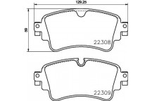 BRK PAD SET R AUDI VW 15-30