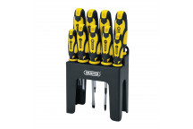 Draper Tools 16728 9-Piece Soft Grip Screwdriver Set - Yello