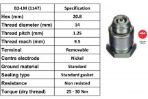SPARK PLUG B2-LM MOWER PLUG