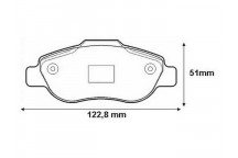 BRK PAD SET FT FIAT 03-14