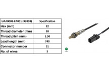 LAMBDA SENSOR FIAT 500 09-19