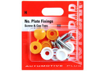 Autobar Number Plate Fixings Screw Type Pack of 2