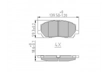 BRK PAD SET FT LEXUS 00-03
