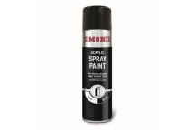 Simoniz SIMP16D Satin Black Acrylic Spray Paint 500ml - Smoo