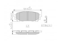 BRK PAD SET R SUBARU 00-12
