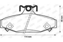 BRK PAD SET R CHEVROLET DAEWOO SSANGYONG 81-12