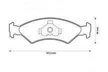 BRK PAD SET FT FORD 89-02