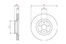 PR BRK DISC FT FORD MONDEO 14-21
