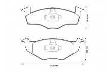 BRK PAD SET FT SEAT VW 91-02