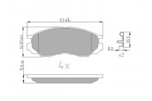 BRK PAD SET FT MITSUBISHI 86-07