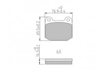 Brake Pad Set - Disc Brake Lotus Tesla Vauxhall 95-13