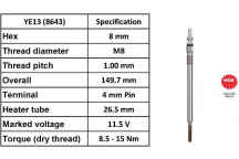 Glow Plug Mitsubishi Smart 04-12