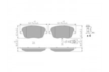 BRK PAD SET FT SEAT SKODA VW 02-15