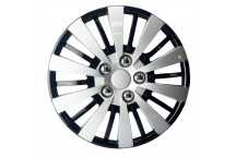 Simply Auto SWT136 Megatron Black Silver Wheel Trim Set (16