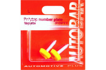 Autobar Polytop Number Plate Fittings Yellow Pack of 2