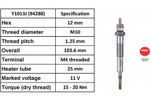 Glow Plug Toyota 93-09