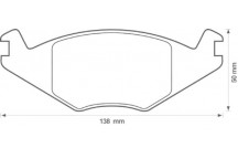 BRK PAD SET FT SEAT VW 81-02