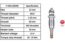 Glow Plug Mitsubishi Renault Volvo 92-06