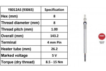Glow Plug Citroen DS Ford Peugeot Vauxhall 17-22