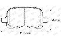 BRK PAD COROLLA 97-02
