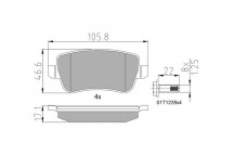 BRK PAD SET R FIAT 05-11