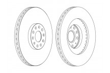 SGL BRK DISC FT AUDI A3 VW GOLF PASSAT 03-17