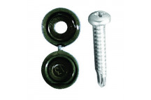 Pearl Automotive PWN628 Number Plate Caps & Screws - Black