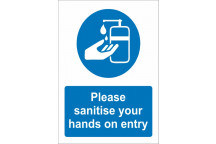 Please Sanitise Your Hands On Entry Sticker