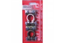 Autobar Battery Terminals Pos/Neg Heavy Duty Pack of 2