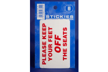 Feet Off Seats Sticker
