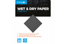 Simply Auto WD1000 Wet & Dry Sandpaper 1000 Grit - Fine Fini