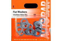 Autobar Flat Washers 5mm/6mm Pack of 20