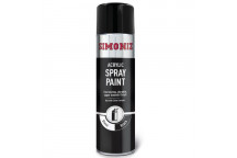 Simoniz SIMP15D Gloss Black Acrylic Spray Paint 500ml - High