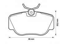 BRK PAD SET FT MERCEDES SAAB 82-98