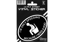 Speeding - Need A Poo Sticker