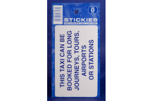 Taxi Booked Long Journeys Sticker