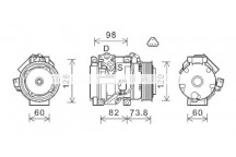 CMPRSSR TOYO LANDCRUISER 03-10