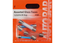 Autobar Glass Fuses 1/2/5/10/20 Amp Pack of 5