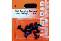 Autobar Self?Tapper Black Flange 8x1/2 Pack of 8