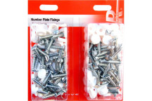 Autobar Number Plate Screws & Caps White Pack of 100