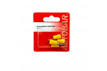 Autobar Male Tab Yellow 6.3mm Pack of 4