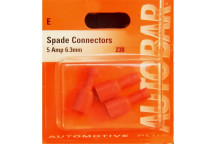 Autobar Female Spade 6.3mm 5 Amp Pack of 3